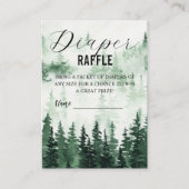 Misty Forest Baby shower Luier Raffle Informatiekaartje (Voorkant)