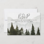Misty Forest Baby shower RSVP-kaart RSVP Kaartje (Voorkant)