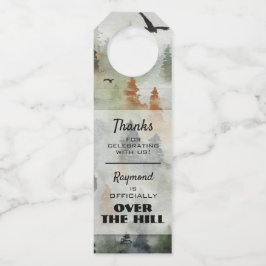 Misty Forest Birthday Favors Bottle Hanger Labels