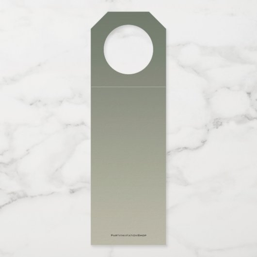 Misty Forest Birthday Favors Bottle Hanger Labels (Achterkant)