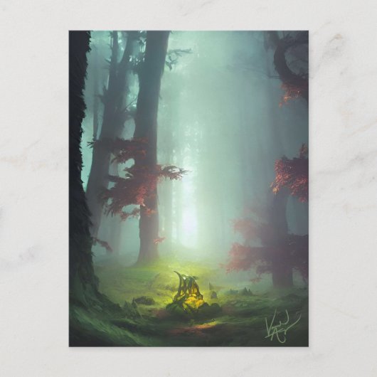 Misty Forest Briefkaart (Voorkant)