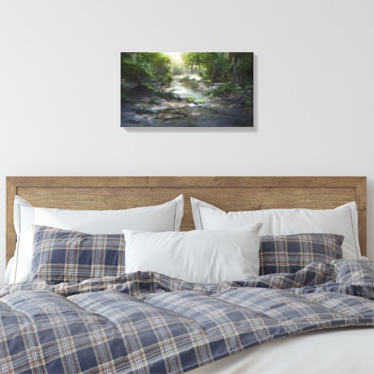 Misty Forest Canvas Afdruk (Insitu (Slaapkamer))