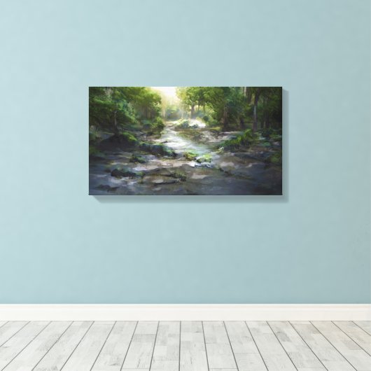 Misty Forest Canvas Afdruk (Insitu (Houten vloer))