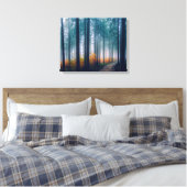 Misty Forest Canvas Afdruk (Insitu (Slaapkamer))