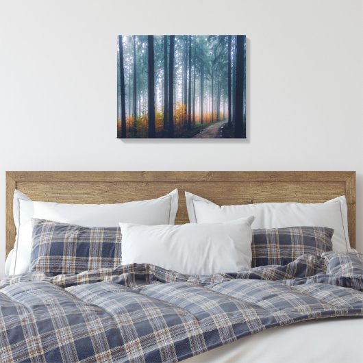 Misty Forest Canvas Afdruk (Insitu (Slaapkamer))