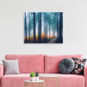 Misty Forest Canvas Afdruk (Insitu (Woonkamer))
