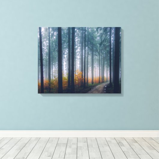 Misty Forest Canvas Afdruk (Insitu (Houten vloer))