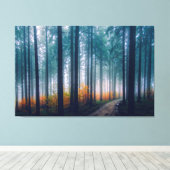 Misty Forest Canvas Afdruk (Insitu (Houten vloer))