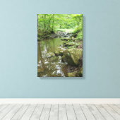 Misty Forest Canvas Wall Art | Serene Nature (Insitu (Houten vloer))