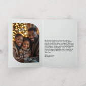 Misty Forest Cozy Vibes Christmas Photo Folie Feestdagenkaart (Binnenlaag)