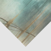 Misty Forest Elegant Vrouw Portret en Zwaan Tissuepapier (Detail)