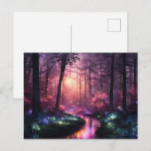 Misty Forest Firefly Lights Briefkaart (Voorkant / Achterkant)