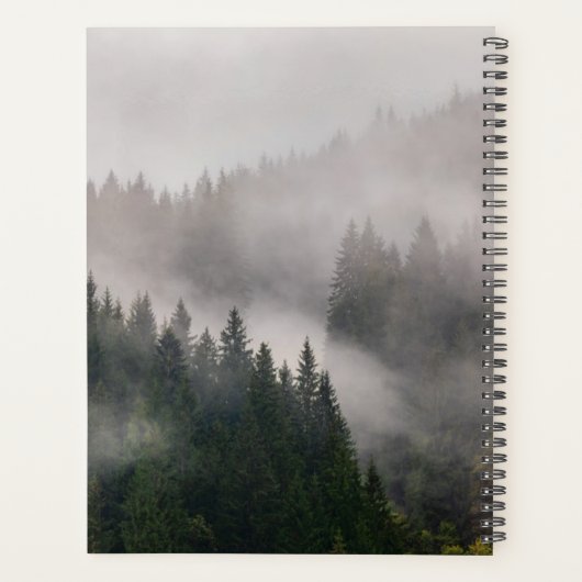 Misty Forest in de bergen Planner (Achterkant)