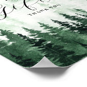 Misty Forest kaarten en geschenken teken Poster (Hoek)