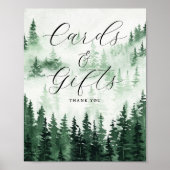 Misty Forest kaarten en geschenken teken Poster (Voorkant)