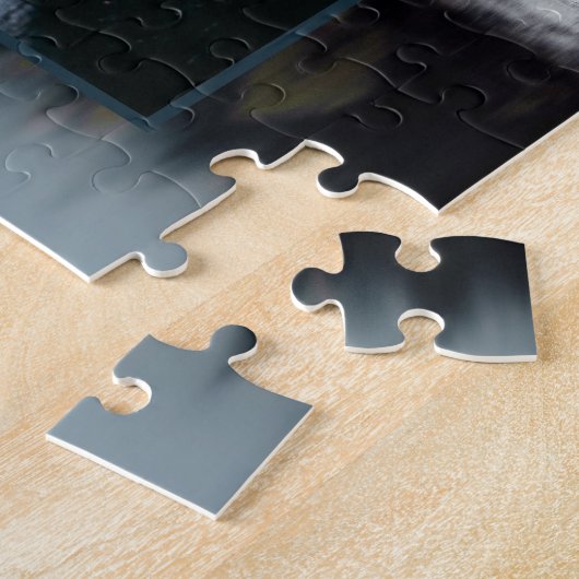 Misty Forest Lake Photo in Loving Memory Legpuzzel (Zijkant)