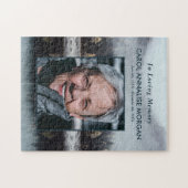 Misty Forest Lake Photo in Loving Memory Legpuzzel (Horizontaal)