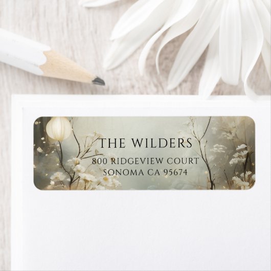 Misty Forest Light-retouradres Etiket (Insitu)