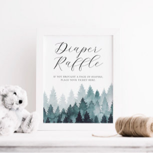 Misty Forest Luier Raffle Teken Poster