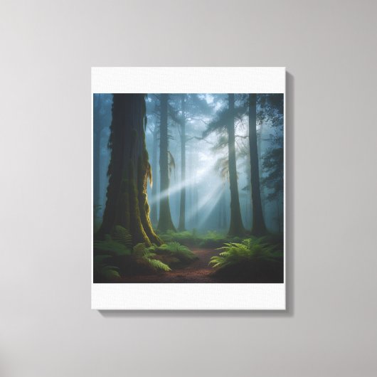 Misty Forest Magic Canvas Afdruk (Voorkant)