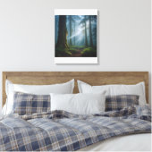 Misty Forest Magic Canvas Afdruk (Insitu (Slaapkamer))