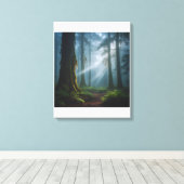 Misty Forest Magic Canvas Afdruk (Insitu (Houten vloer))