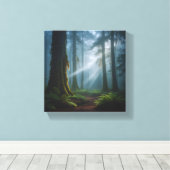 Misty Forest Magic Canvas Afdruk (Insitu (Houten vloer))