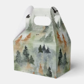 Misty Forest Masculine Birthday Party Favor Box Bedankdoosjes (Achterkant)