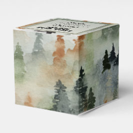 Misty Forest Masculine Birthday Party Favor Box Bedankdoosjes