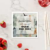 Misty Forest Masculine Birthday Party Napkins Servet (Insitu)