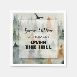 Misty Forest Masculine Birthday Party Napkins Servet