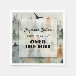 Misty Forest Masculine Birthday Party Napkins Servet