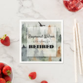 Misty Forest Masculine Party Napkins Servet (Insitu)