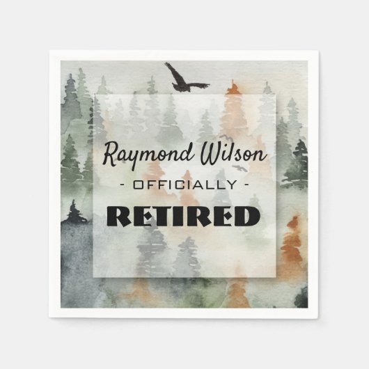 Misty Forest Masculine Party Napkins Servet (Voorkant)