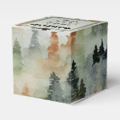 Misty Forest Masculine Retirement Party Favor Box Bedankdoosjes (Voorkant Zijde)