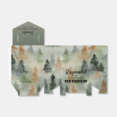Misty Forest Masculine Retirement Party Favor Box Bedankdoosjes (Uitgevouwen)