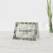 Misty Forest Masculine vouwde Dank u Bedankkaart (Voorkant)