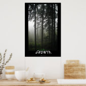 Misty Forest Motivatie foto afdrukken Poster (Keuken)