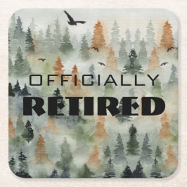 Misty Forest Officieel Gepensioneerde Coasters Kartonnen Onderzetters