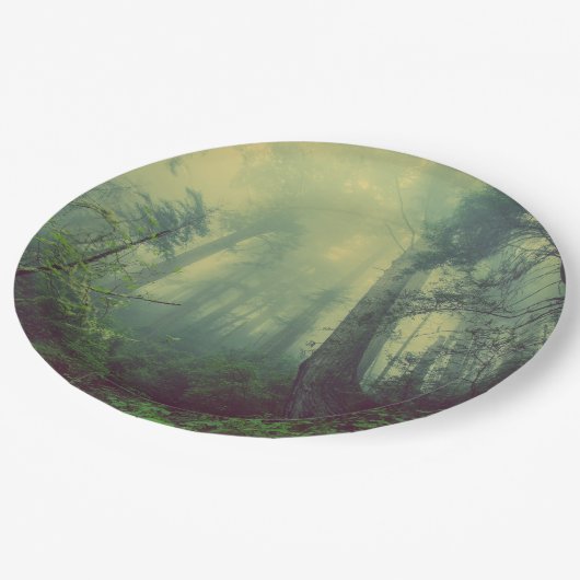 Misty Forest Papieren Bordje (Gekanteld)