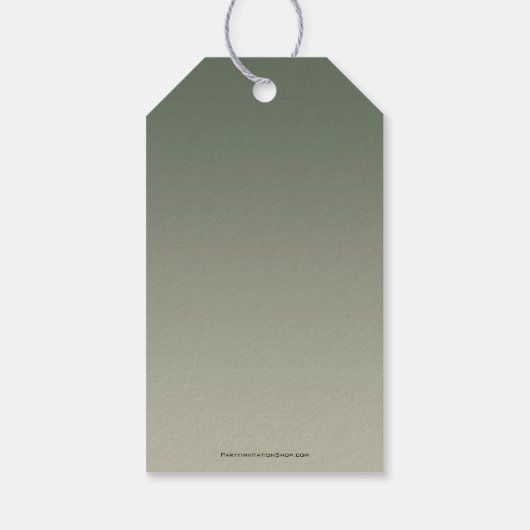 Misty Forest Party Favor Hang Labels Cadeaulabel (Achterkant)
