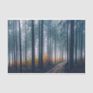 Misty Forest Path Decoupage Tissuepapier