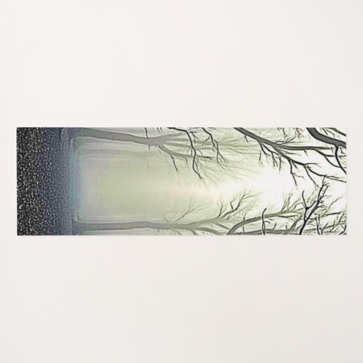 Misty Forest Path: Eerie Beauty Yogamat (Achterkant (horizontaal))
