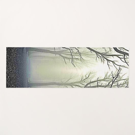Misty Forest Path: Eerie Beauty Yogamat (Voorkant (horizontaal))