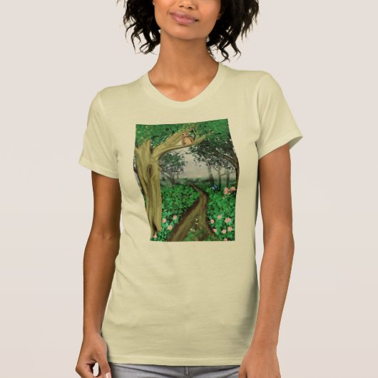 Misty Forest Path T-shirt (Voorkant)