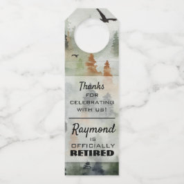 Misty Forest Personalized Bottle Hanger Labels