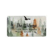 Misty Forest Return-adreslabels Etiket (Voorkant)