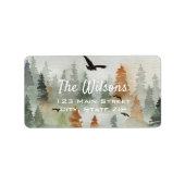 Misty Forest Return-adreslabels Etiket (Voorkant)