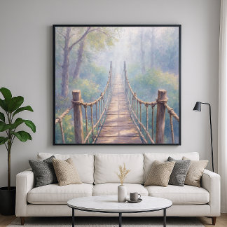Misty Forest Rope Bride - Impressionistische Kunst Poster