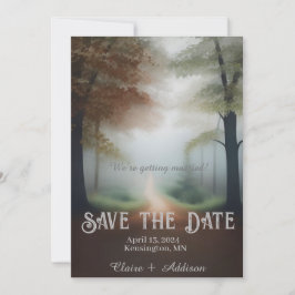 Misty Forest Save The Date